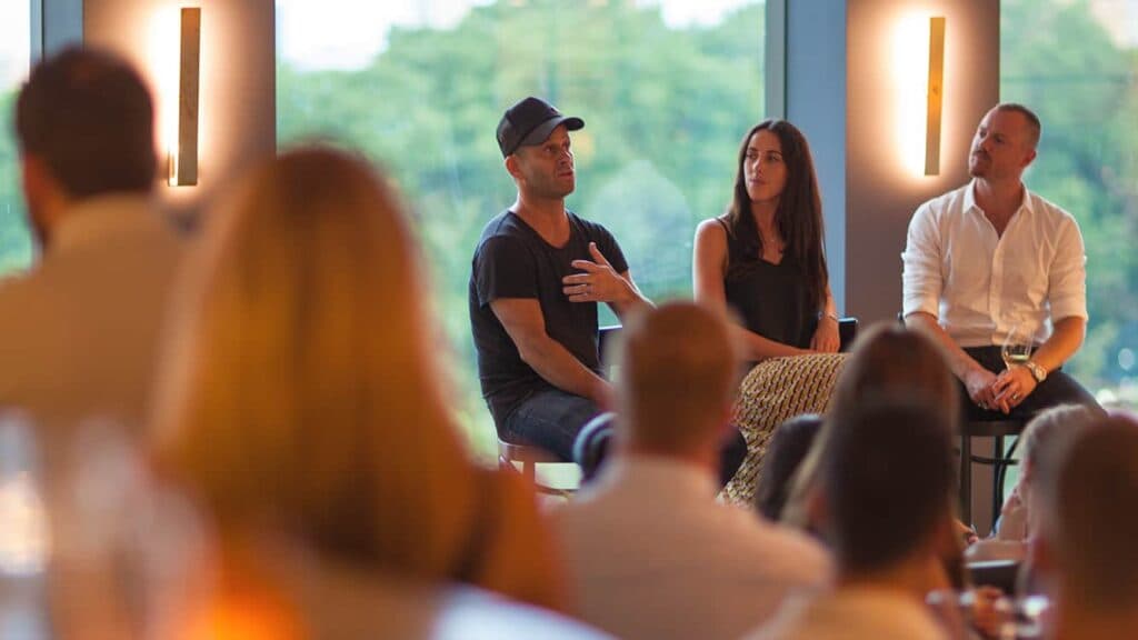 Eran Thomson on a panel discussion