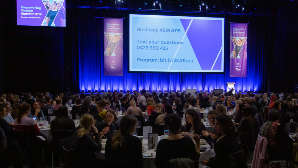 PowerProv at the Victorian Government Empowering Women Summit - Improv for Business Classes, Workshops - Fun Team Building Ideas, Best Staff Training, for Leadership, Learning and Development, Human Resources HR, and People and Culture