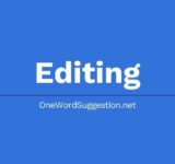 one word suggestion editing