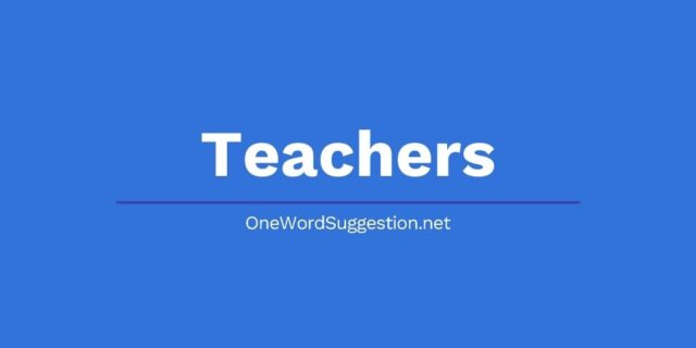 One Word Suggestion Podcast: Teachers 1 One Word Suggestion Podcast: Teachers 1