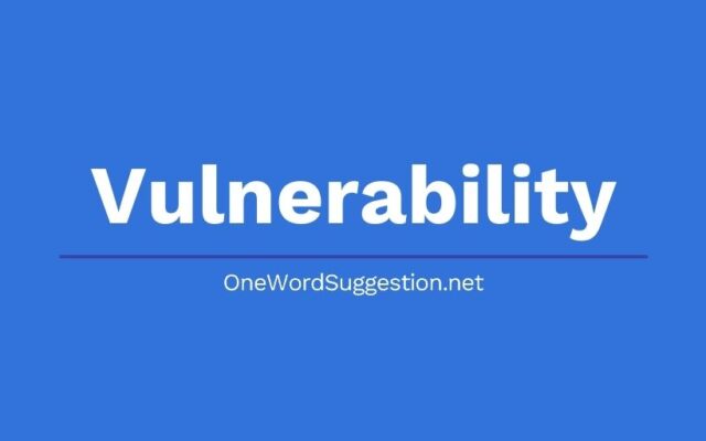 one word suggestion vulnerability
